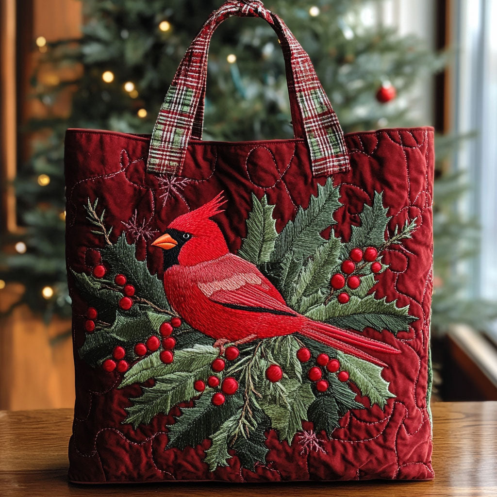 Evergreen Cardinal Joy CW2309009CL Quilted Tote Bag