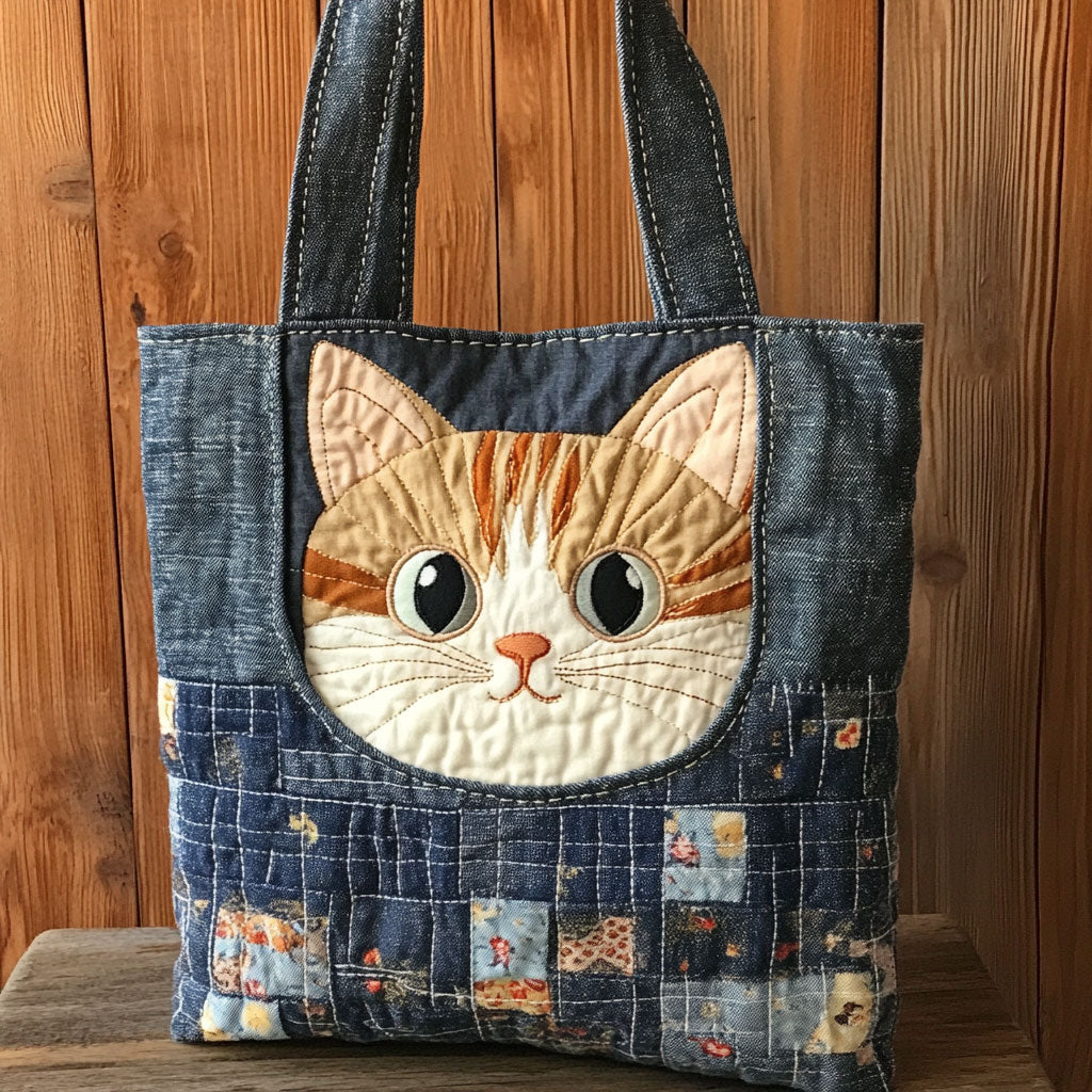 Vintage Kitty CP0312052CL Quilted Tote Bag