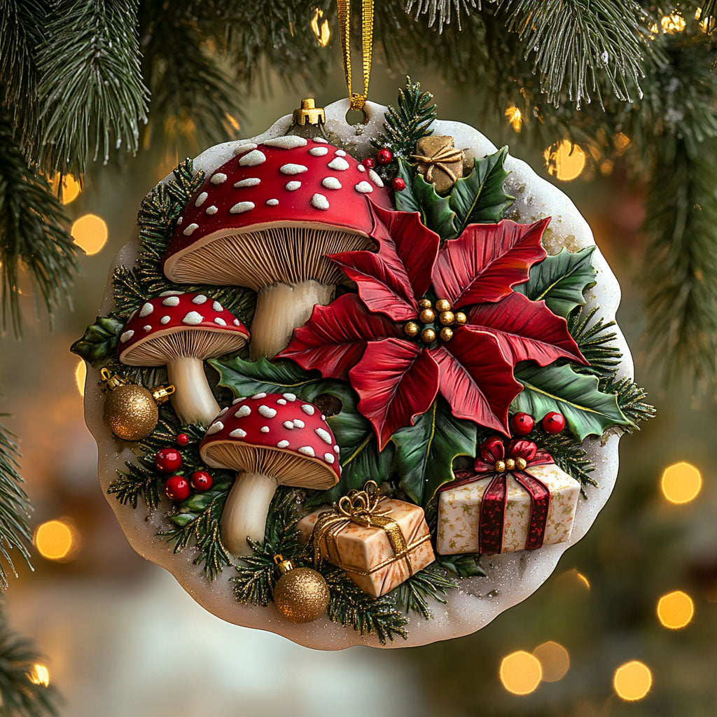 Christmas Eve Mushroom WN2310007CL Christmas Ornament