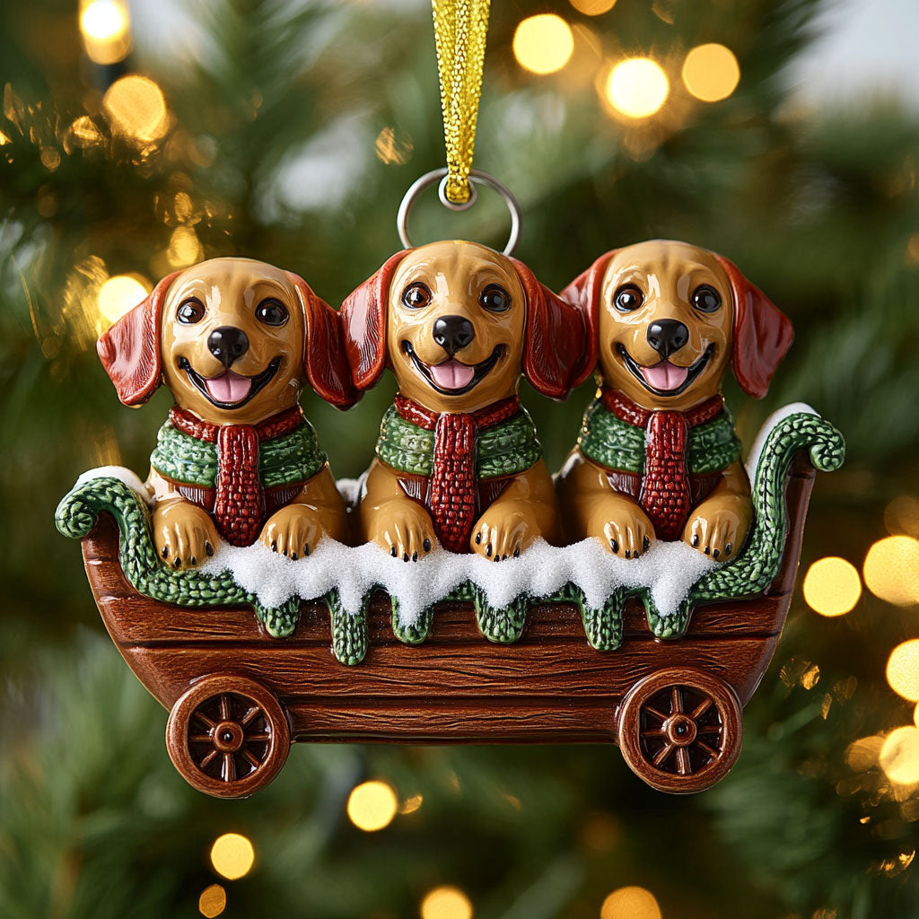 Winter Lights Dachshund WN1211132CL Christmas Ornament