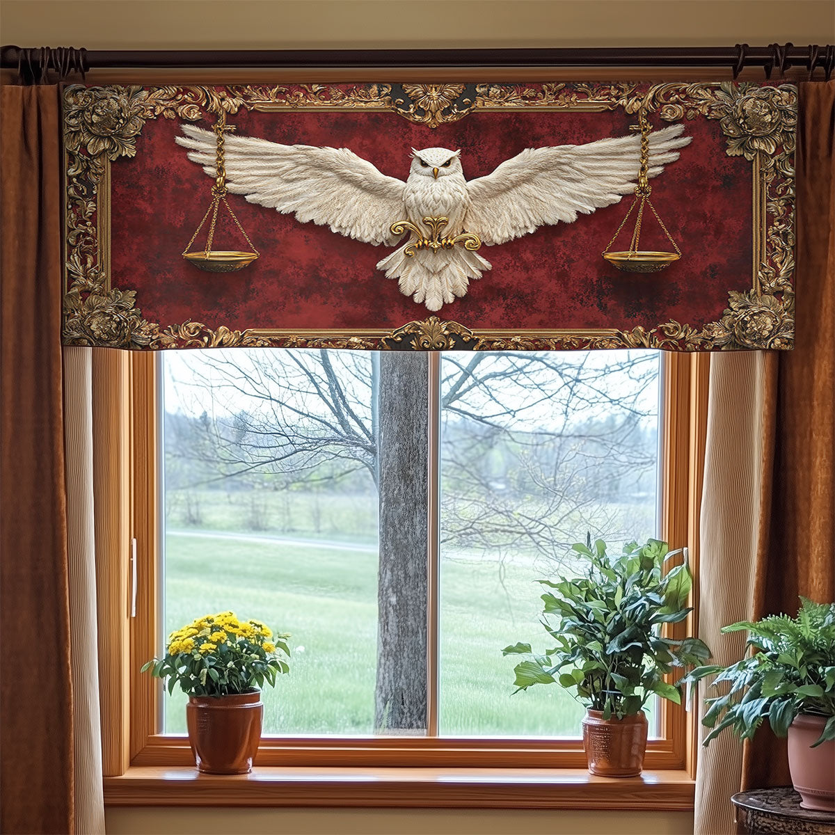 Wise Owl Reign WN2307105CL Quilted Valance