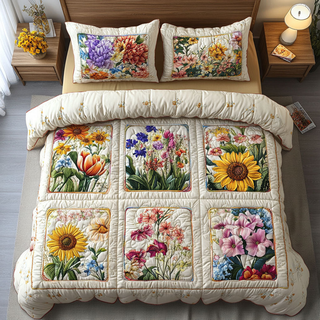 Colorful Flower Garden CW1301032CL Duvet Cover Set