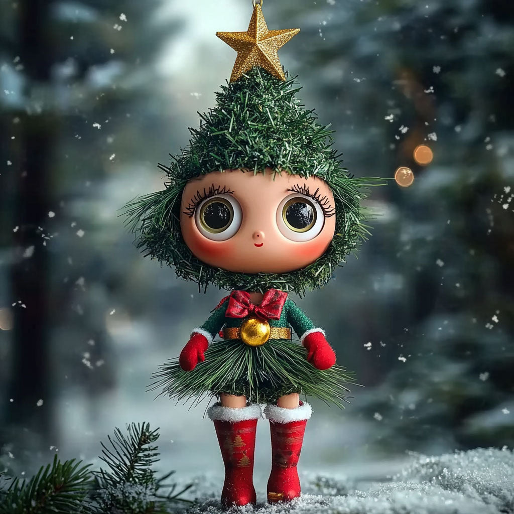 Holiday Spruce Doll WN0912019CL Christmas Ornament
