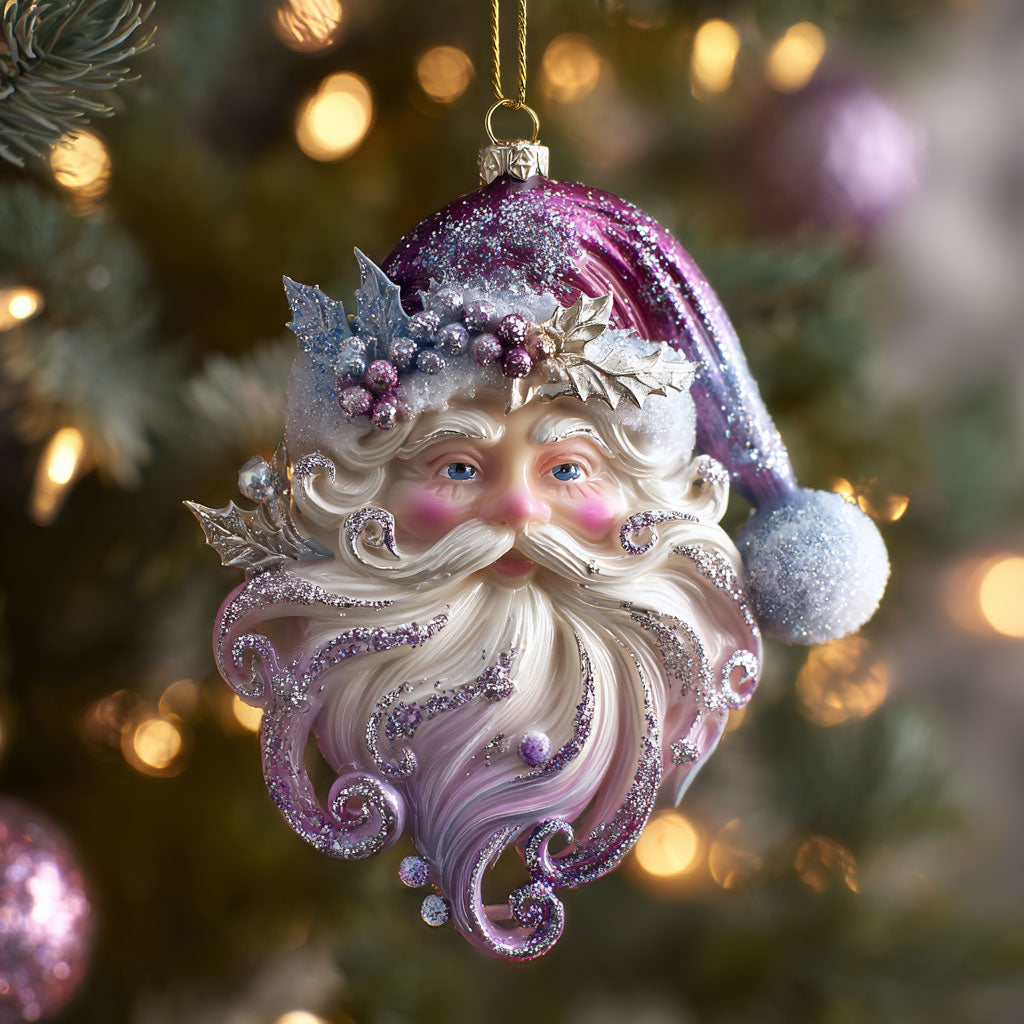Purple Santa Charm CW2711050CL Christmas Ornament