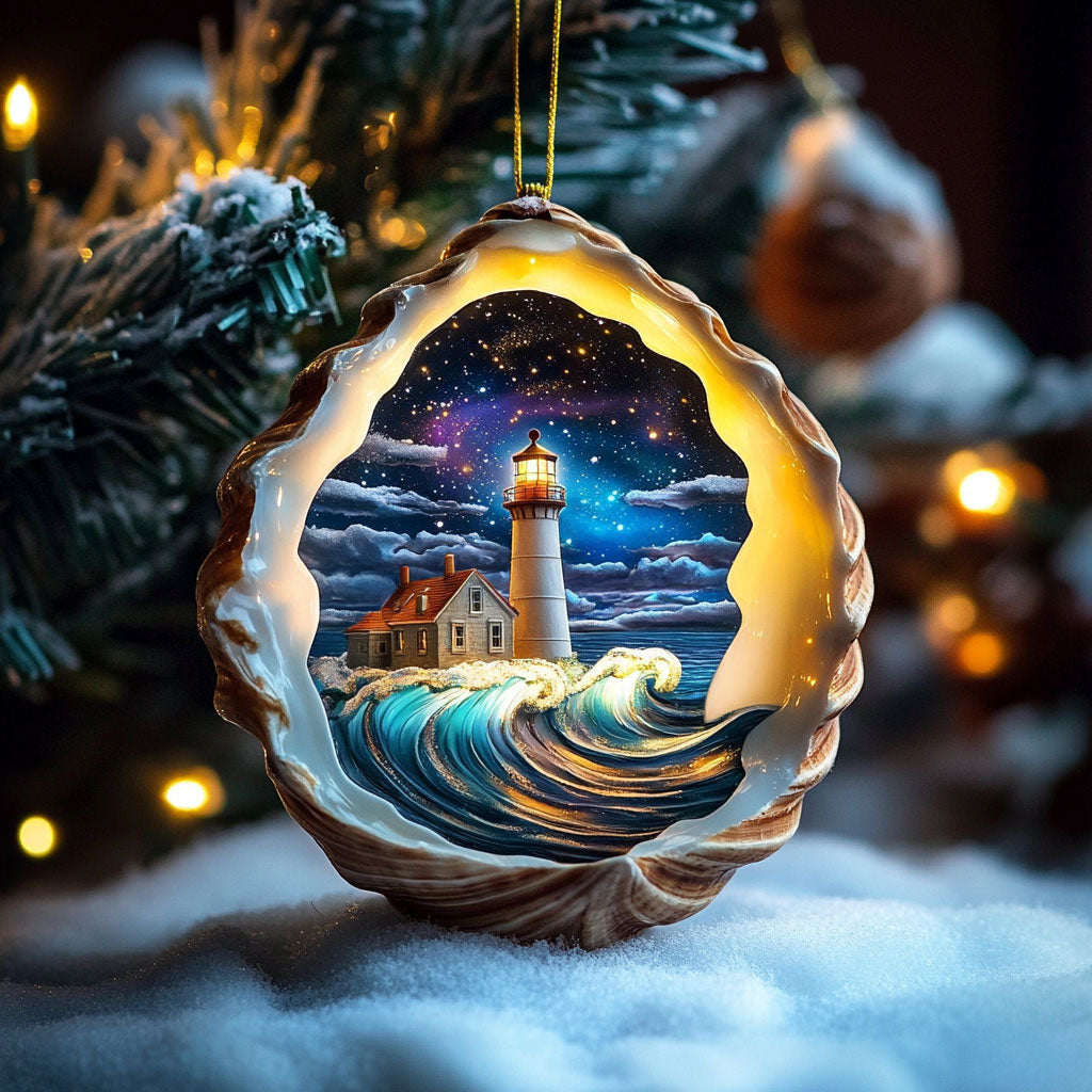Lighthouse Snow Lantern WN0912031CL Christmas Ornament