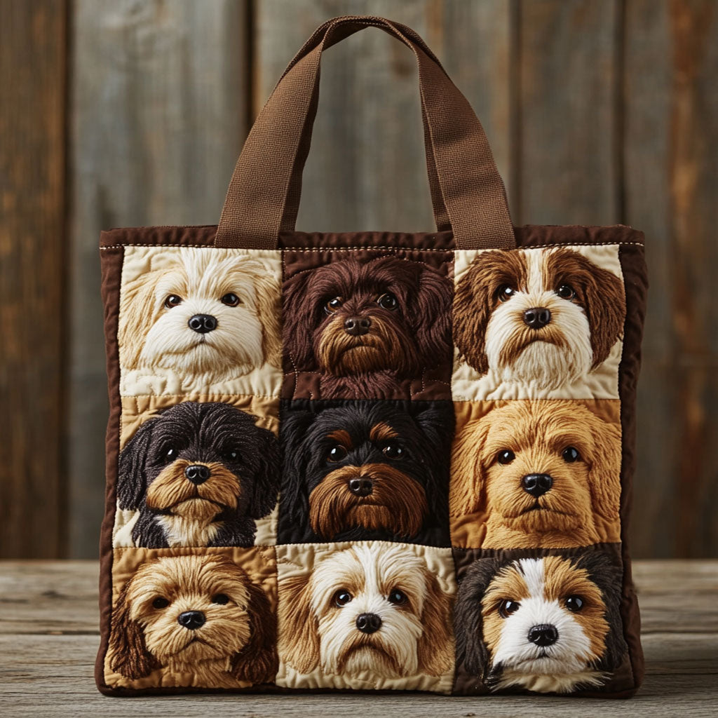 Puppy Patch CP0110200CL Quilted Tote Bag