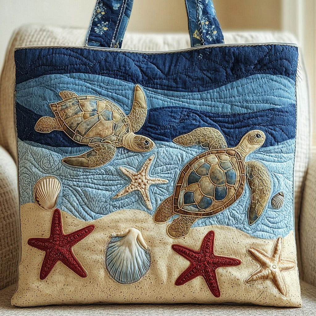 Sea Turtle XR2411001CL Quilted Tote Bag