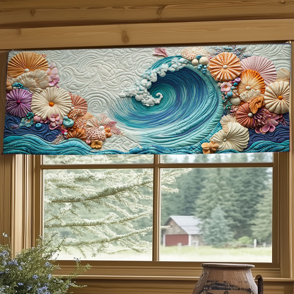 Whisper Of The Tide WJ0506031CL Quilted Valance