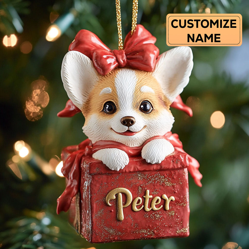 Corgi Gift CP0112001CL Personalized Christmas Ornament