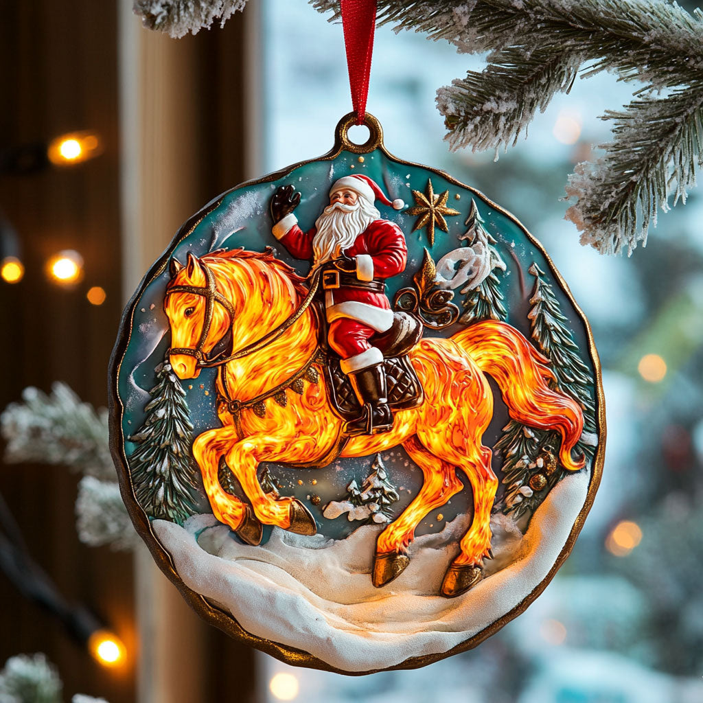 Santa Mystic Horse WN0312013CL Christmas Ornament