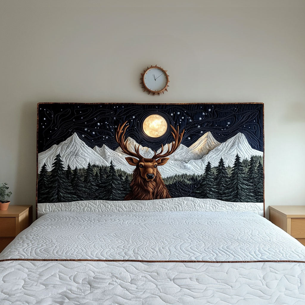 Full Moon Deer QA0601005CL Quilted Headboard Slipcover