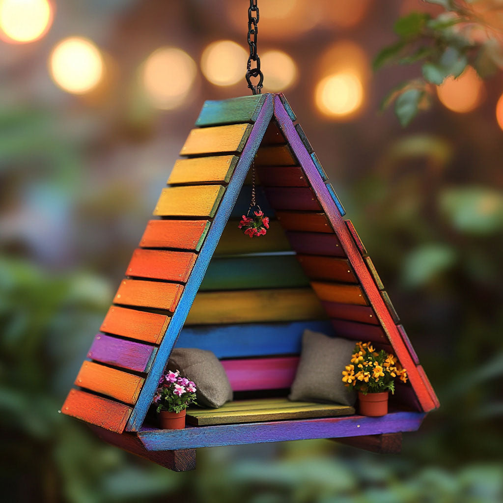 Pallet Hut Rainbow Nest WN0412043CL Christmas Ornament