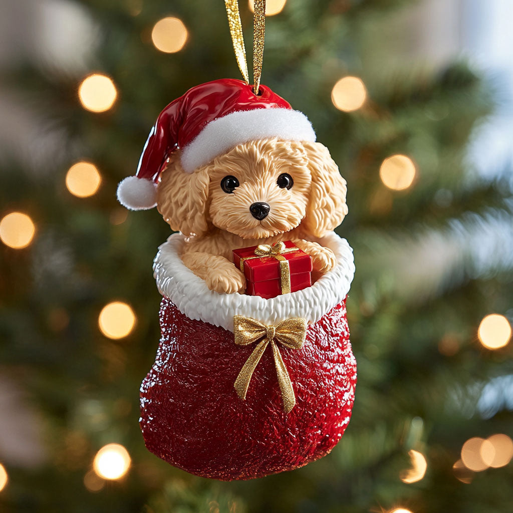 Poodle Stocking CP0312160CL Christmas Ornament