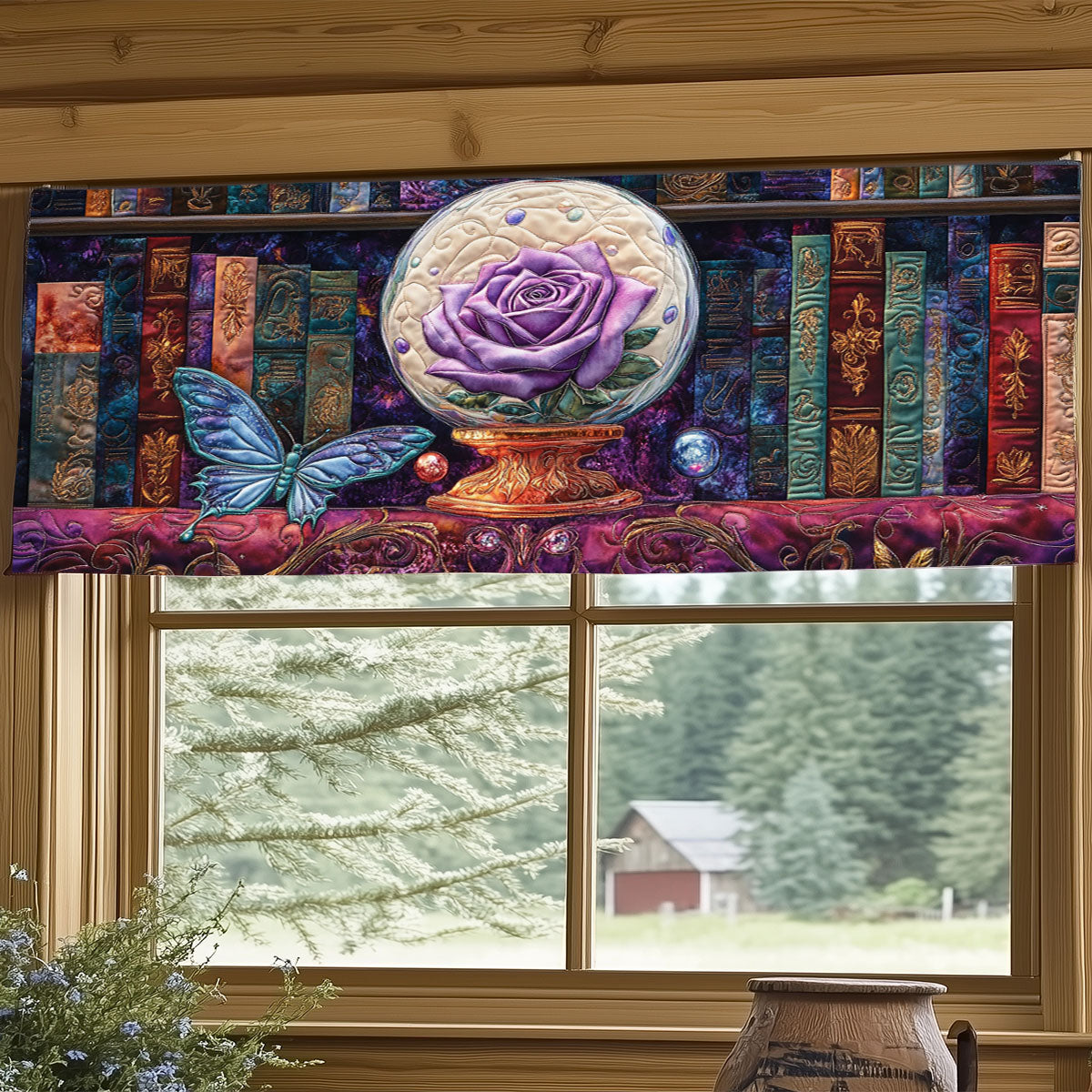 Crystal Rosekeeper WJ0406028CL Quilted Valance