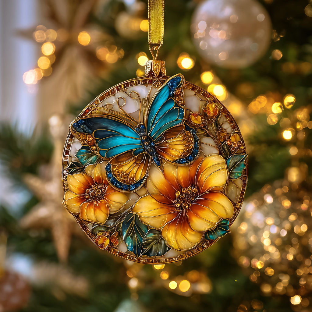 Butterfly Bloom Glow CW1012006CL Christmas Ornament