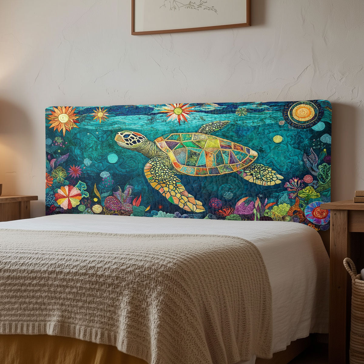 Starlight Sea Turtle CW2512016CL Quilted Headboard Slipcover