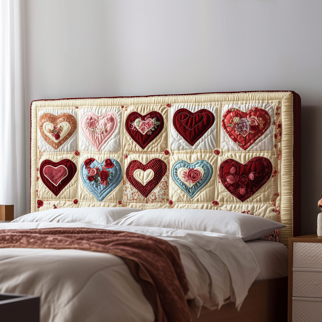 Heart Of Love QA1301008CL Quilted Headboard Slipcover
