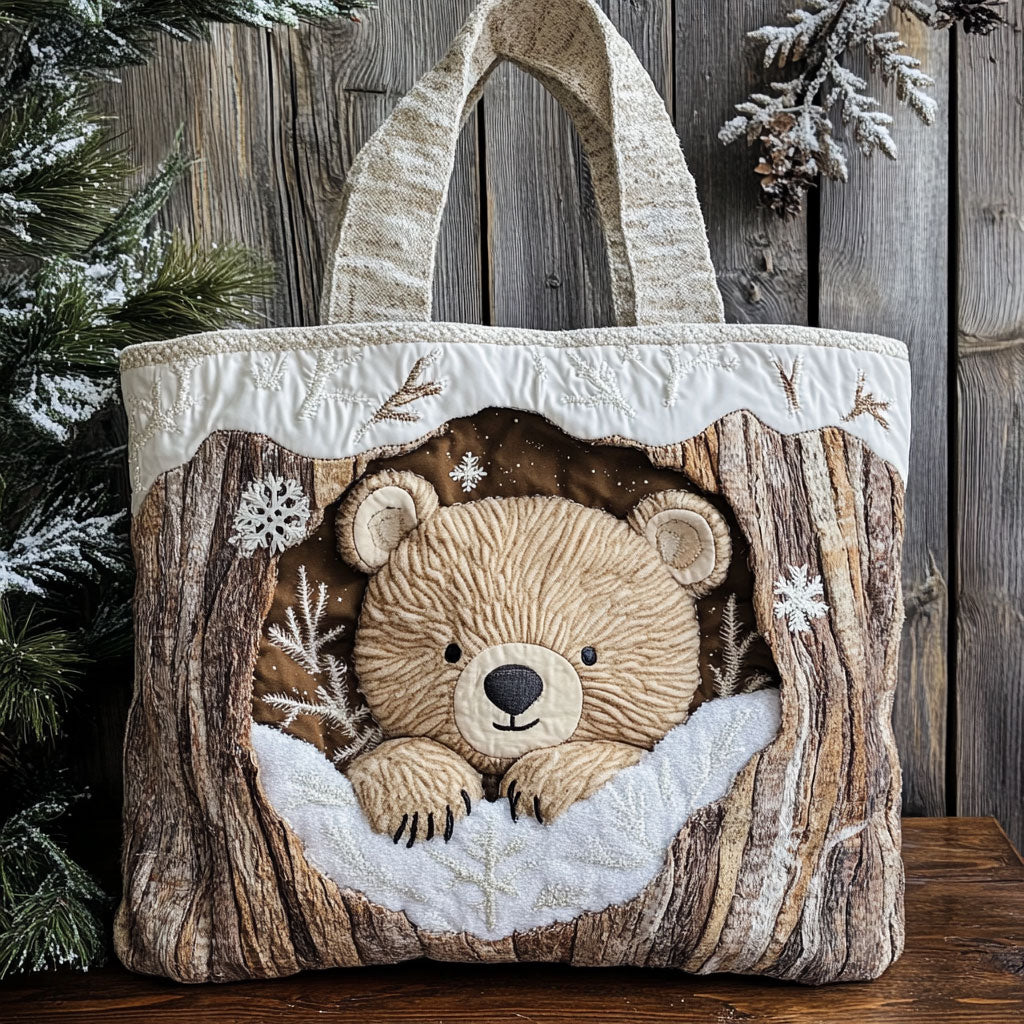 Woodland Bear CP0112195CL Quilted Tote Bag