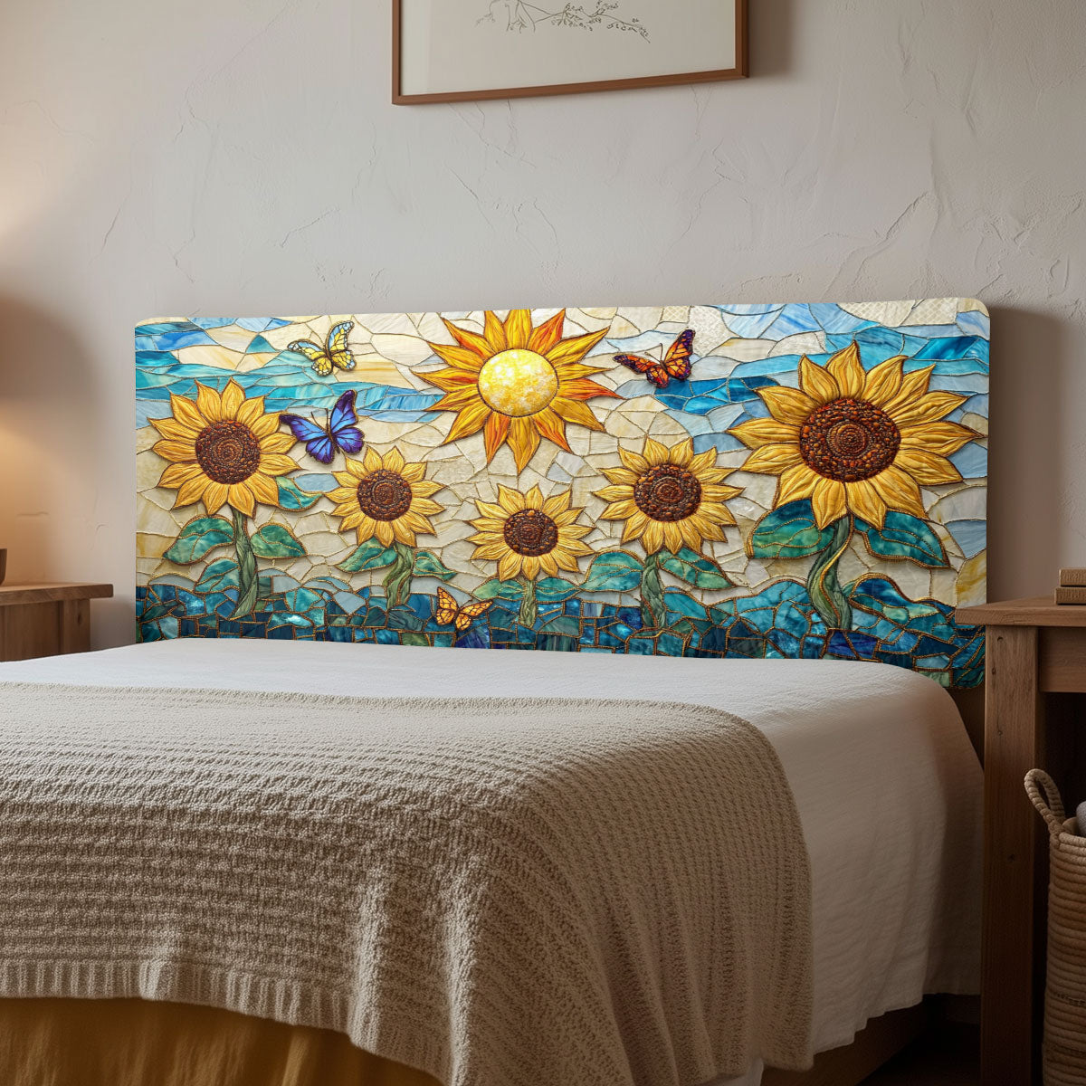 Sunny Garden Bloom CW1512034CL Quilted Headboard Slipcover