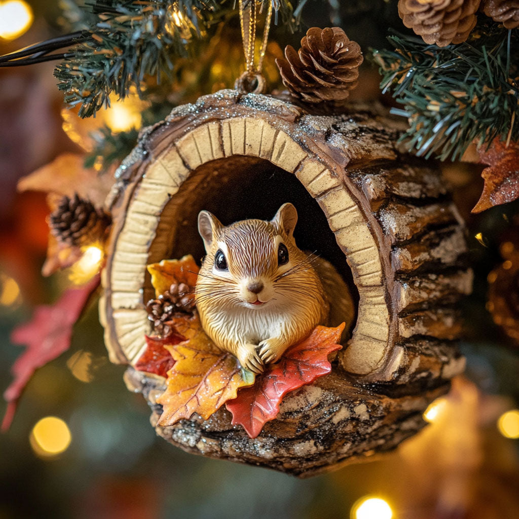 Warm Nest Chipmunk WN2411094CL Christmas Ornament