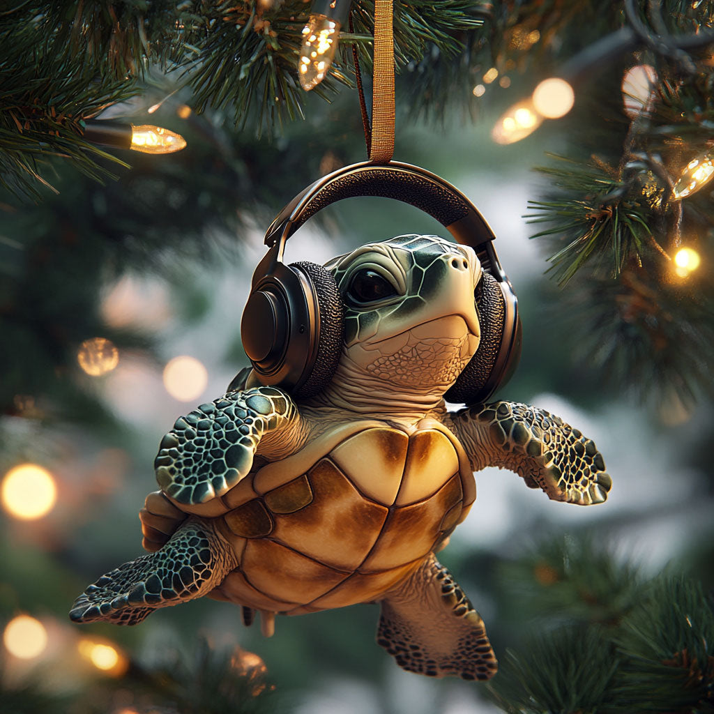 Music Turtle WN1512045CL Christmas Ornament
