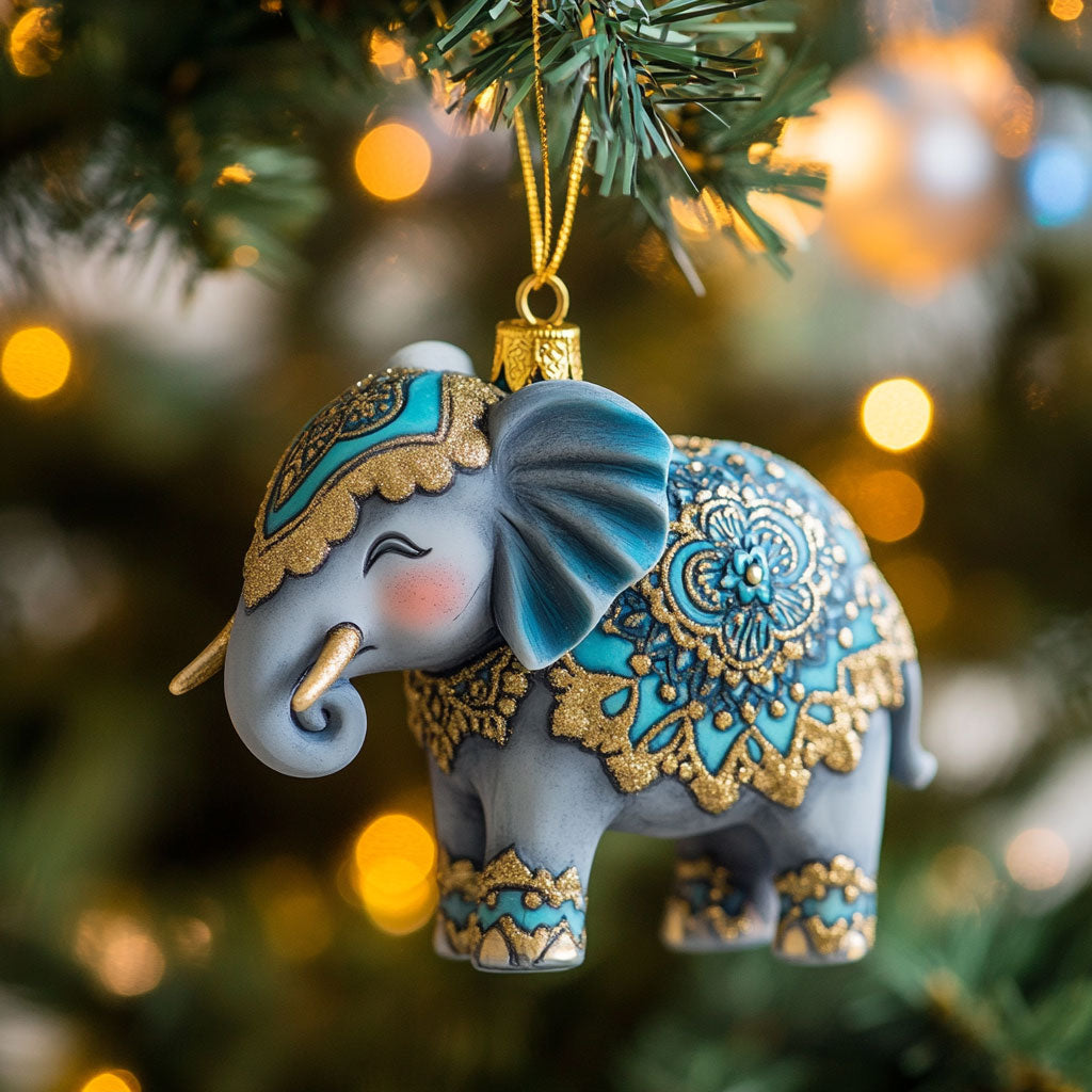 Elegant Elephant CP0412076CL Christmas Ornament