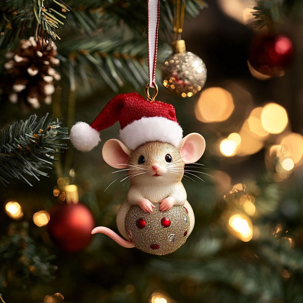 Cheer Mouse WN1512008CL Christmas Ornament