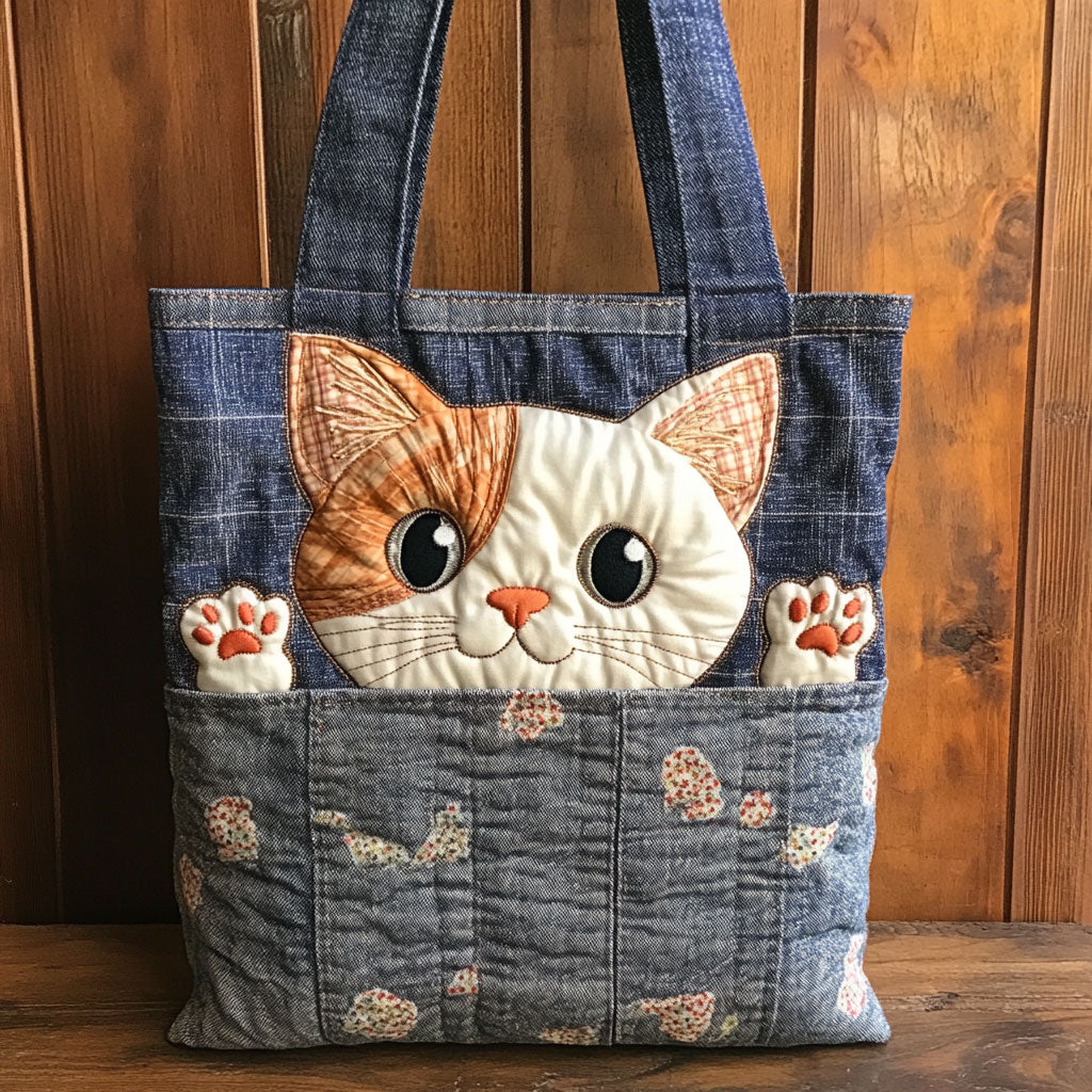 Cat Nest CP0312036CL Quilted Tote Bag
