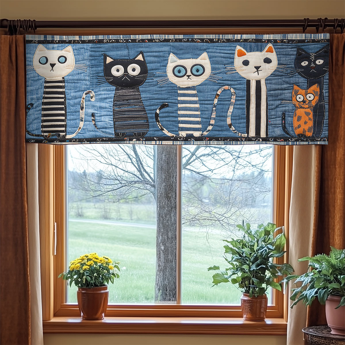 Cat Peek WN0407038CL Quilted Valance