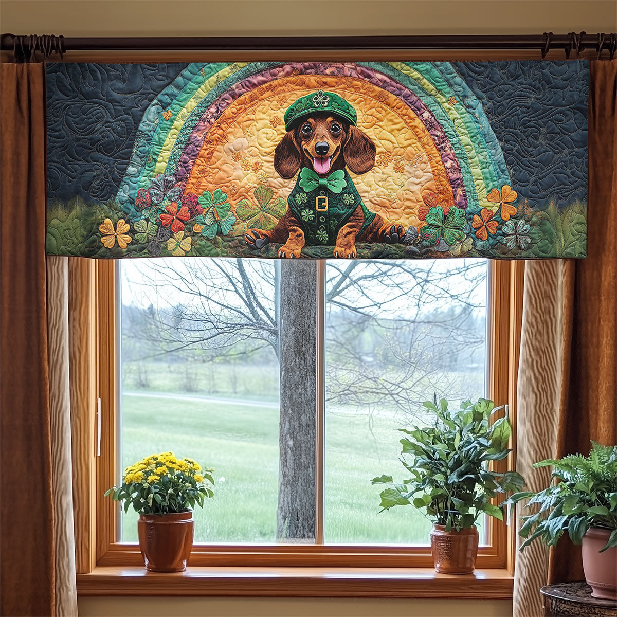Enchanted Dachshund WN0907047CL Quilted Valance