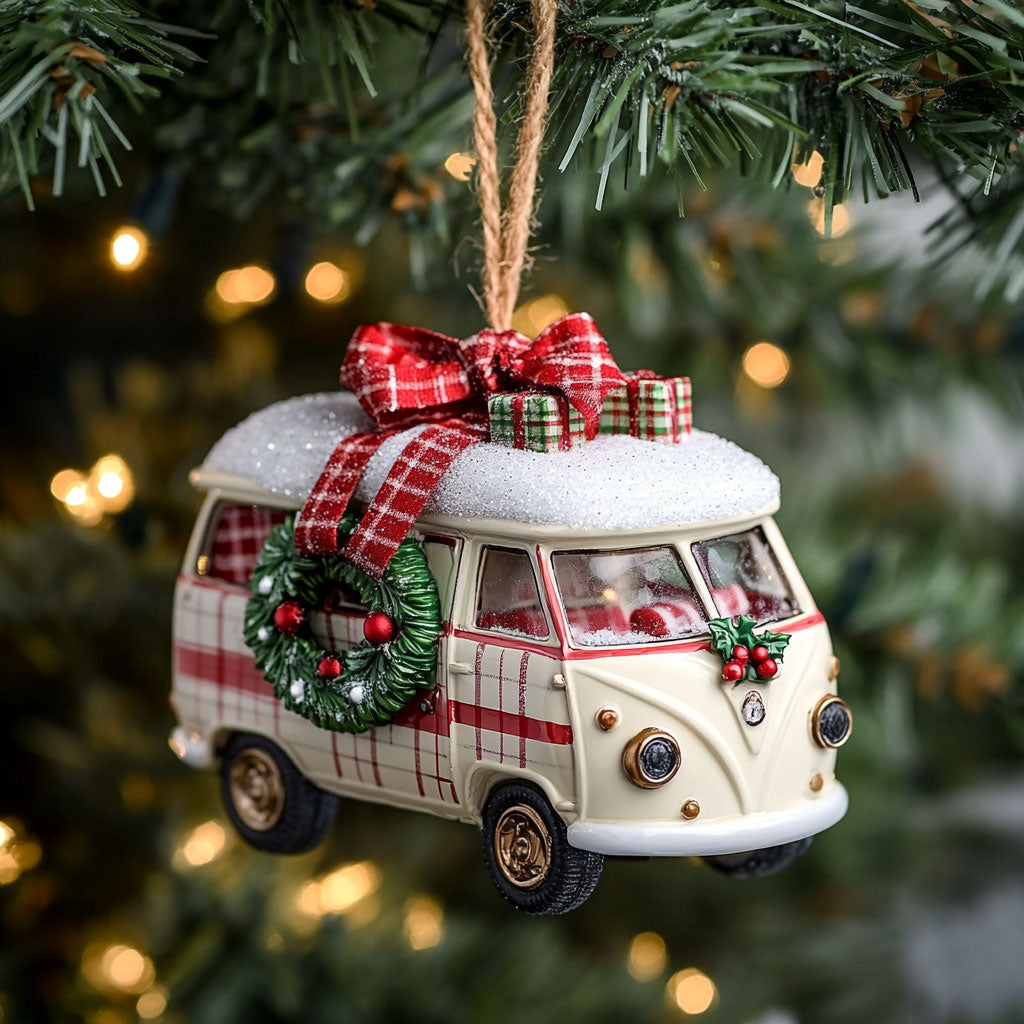 Merry Trip Camper Van WN0411071CL Christmas Ornament