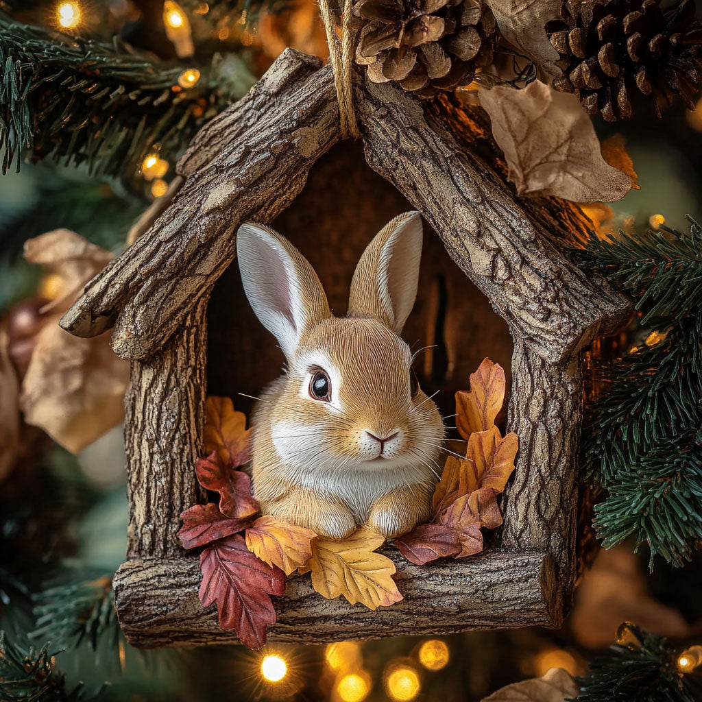 Rabbit Christmas Charm WN2411061CL Christmas Ornament