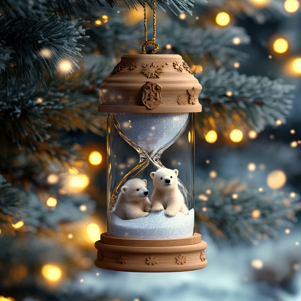 Polar Bear Frosted Moments WN0812052CL Christmas Ornament