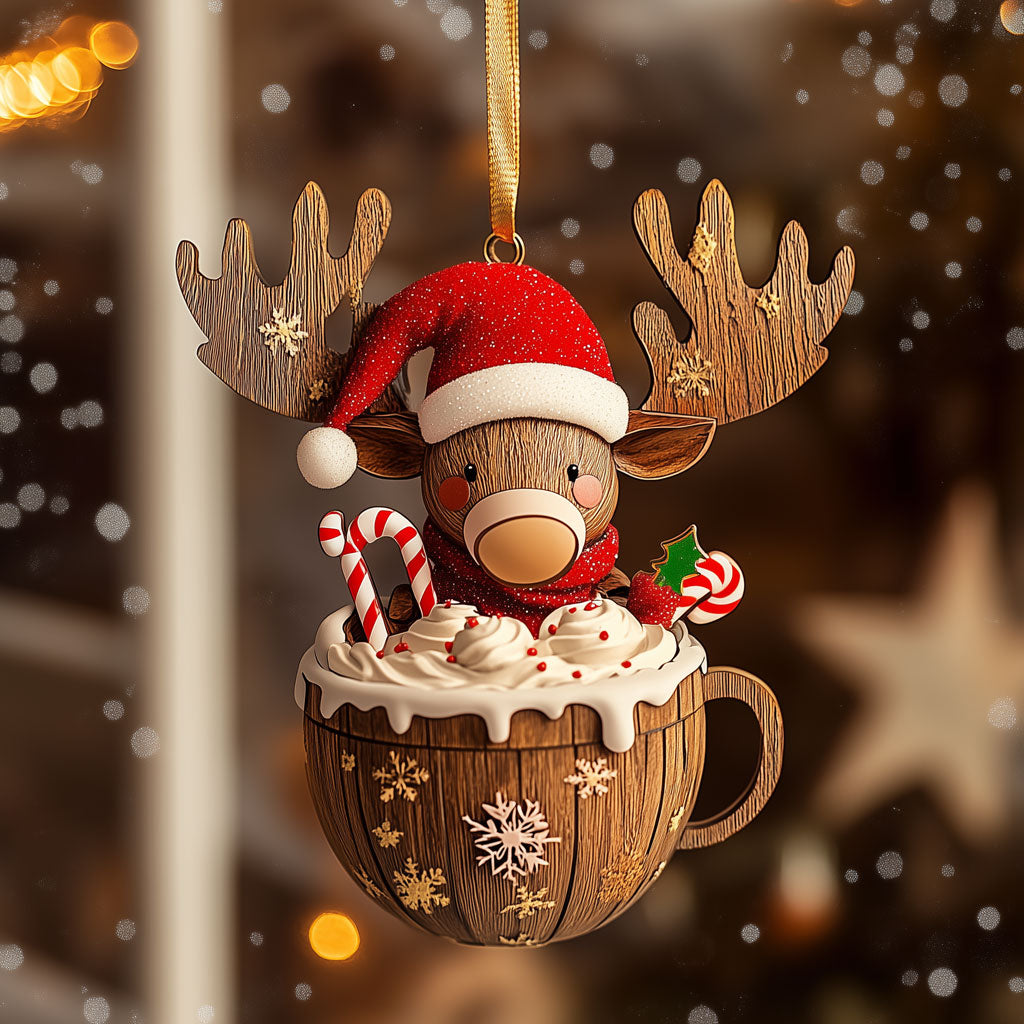 Moose In Hot Cocoa LT2210013CL Christmas Ornament