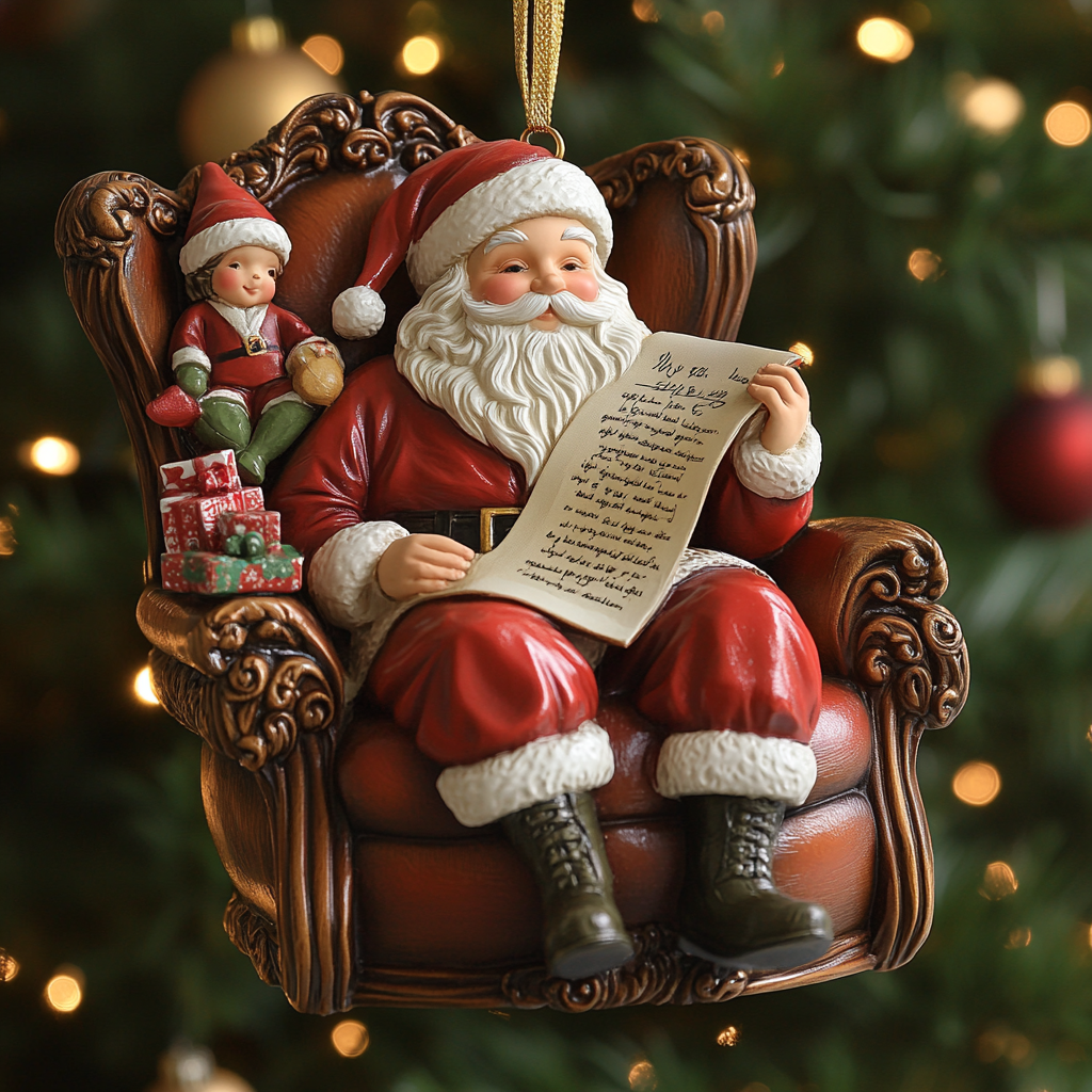 Santa Notes CP2811014CL Christmas Ornament