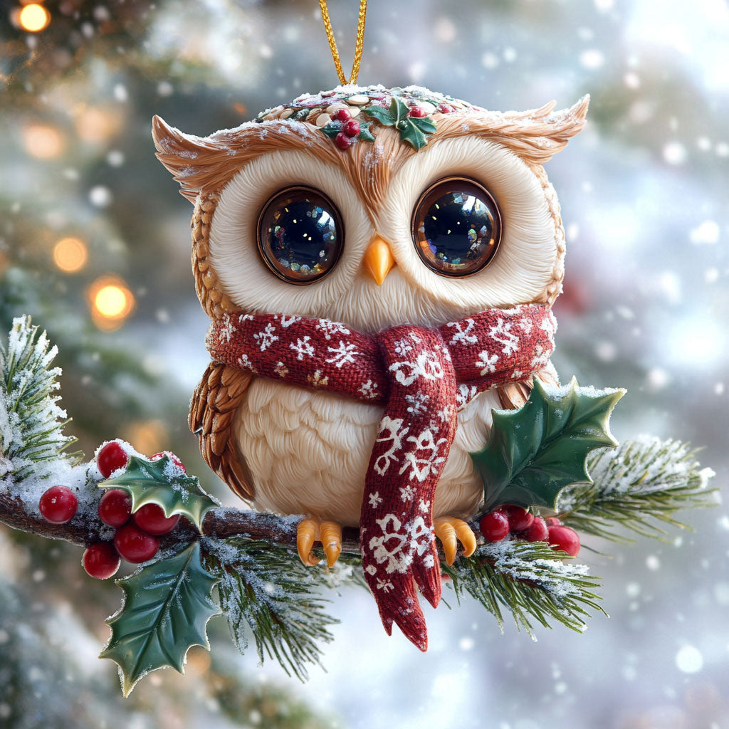Owl Winter Charm WN1112055CL Christmas Ornament
