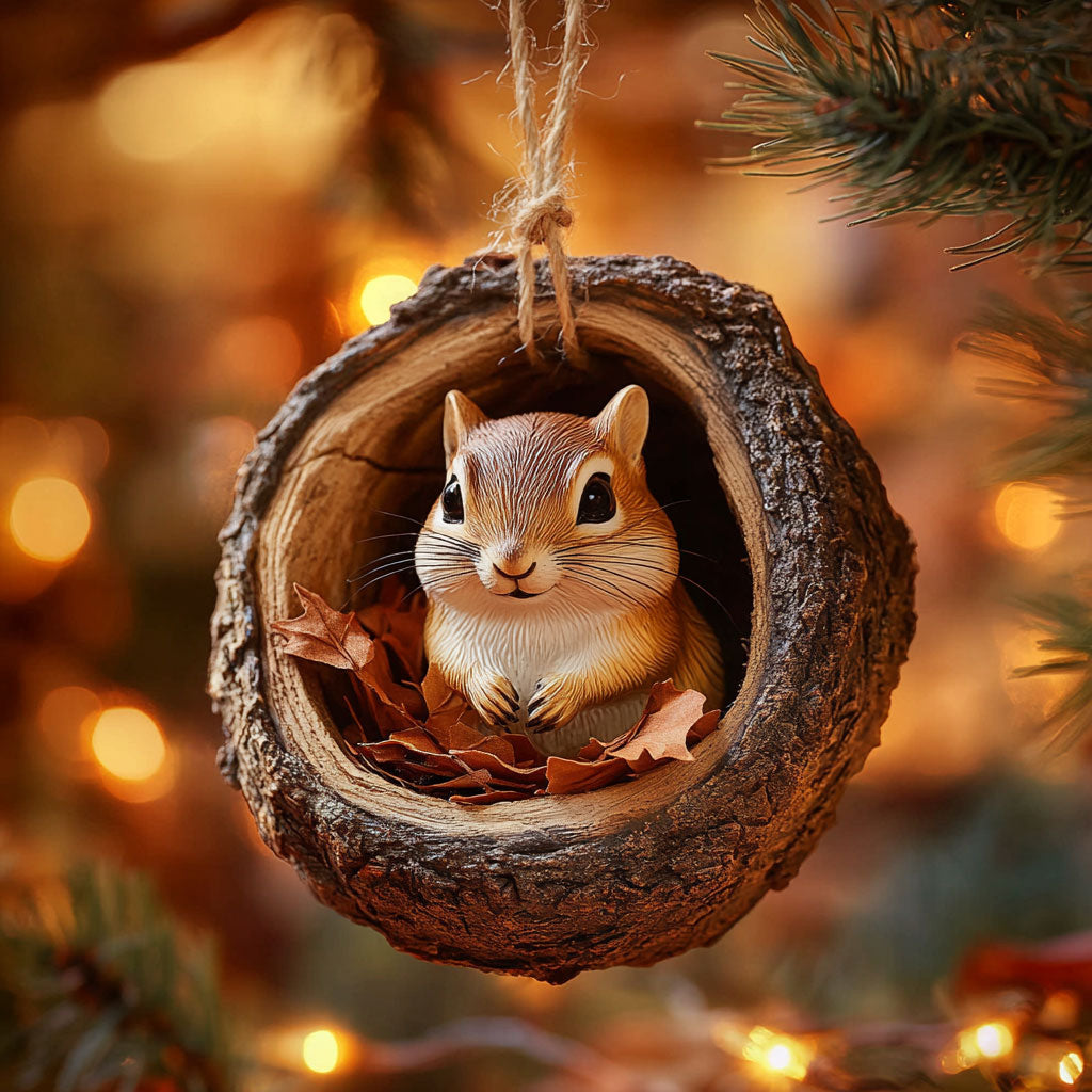 Winter Chipmunk WN2411097CL Christmas Ornament