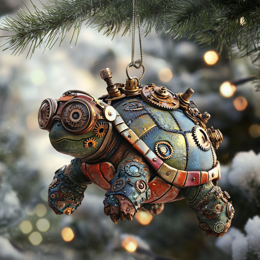 Turtle Gear Shell WN0412079CL Christmas Ornament