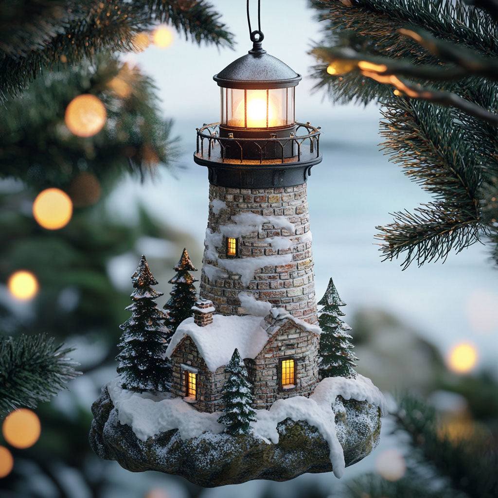 Lighthouse Festive Glow WN2611058CL Christmas Ornament