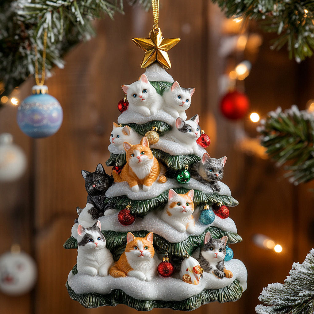 Meowy Christmas CW2210034CL Christmas Ornament