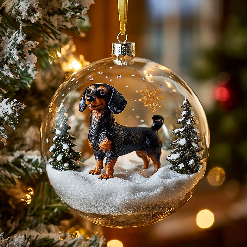 Dachshund Holiday CW0112016CL Christmas Ornament