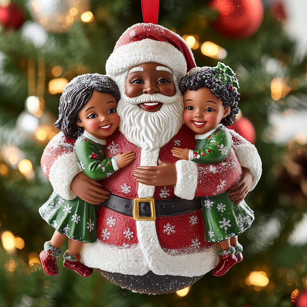 Classic Black Santa Claus Cheer WN0511010CL Christmas Ornament