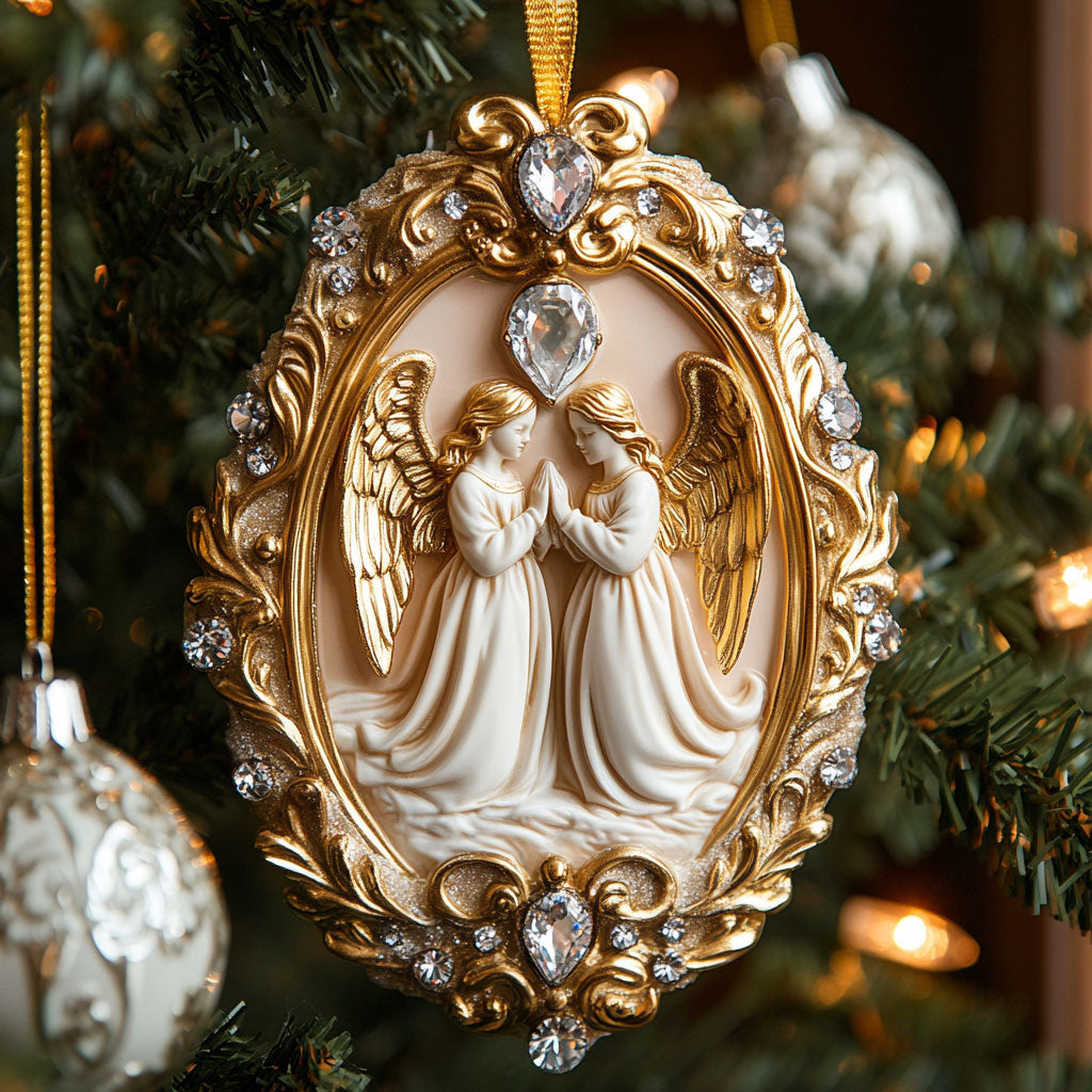 Twin Angel CW0912042CL Christmas Ornament