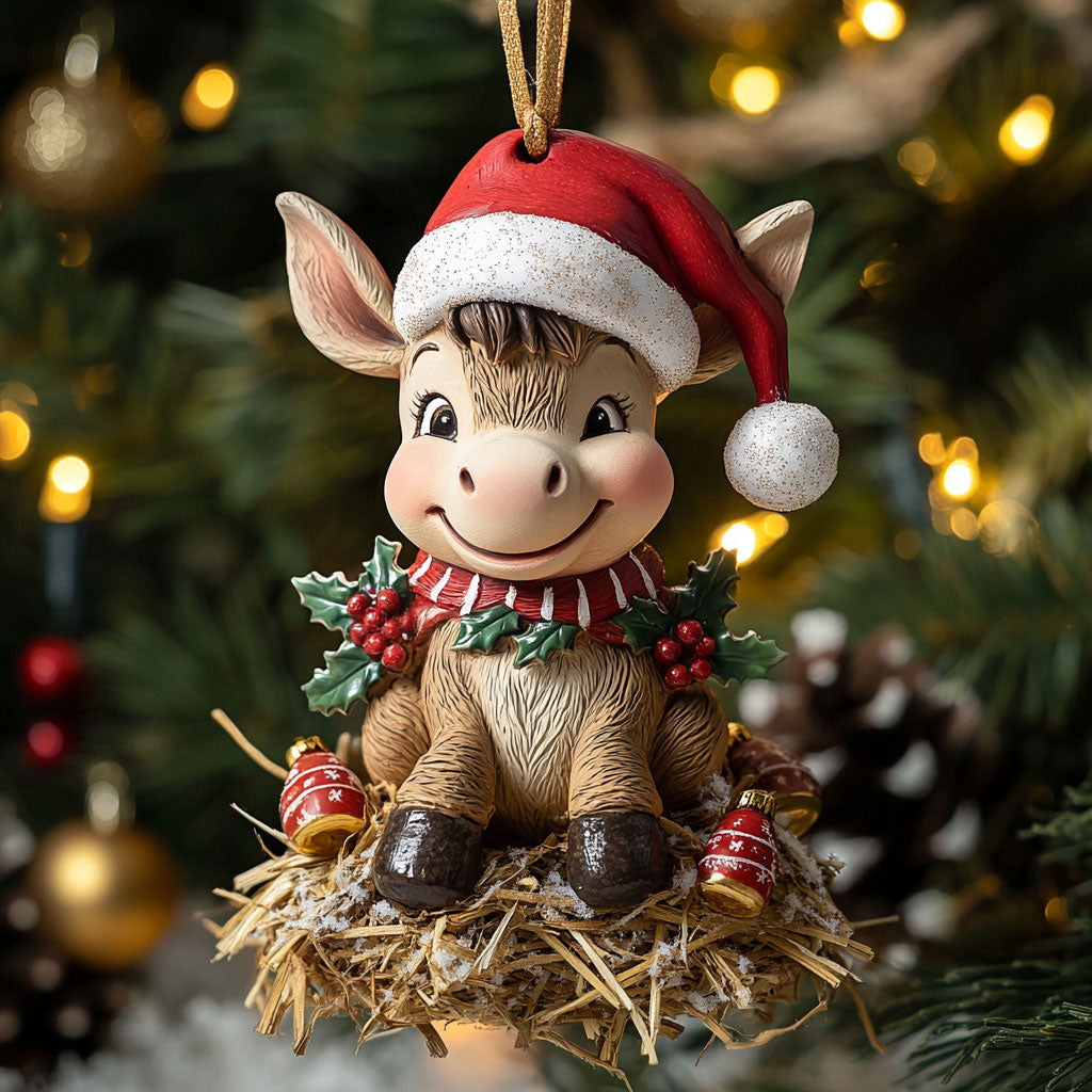 Donkey Country Christmas WN1111028CL Christmas Ornament