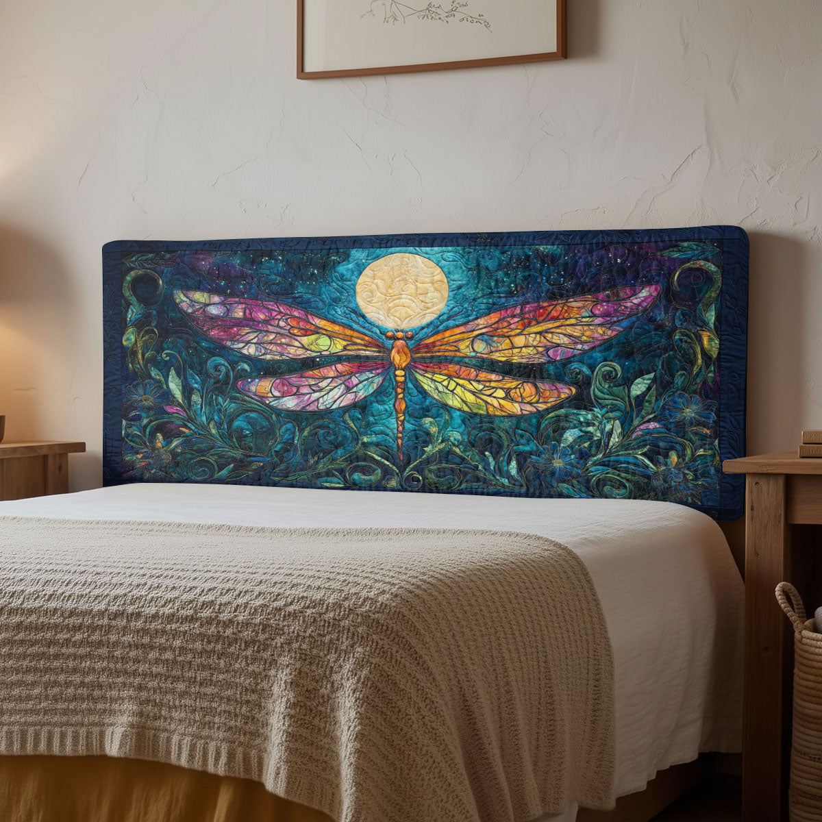 Moonlit Dragonfly Charm CW1212022CL Quilted Headboard Slipcover