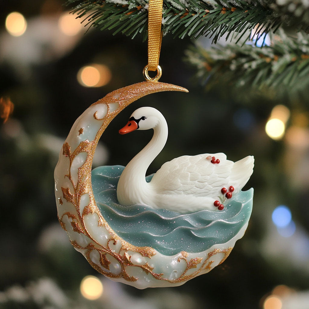 Moon Swan CP0612108CL Christmas Ornament