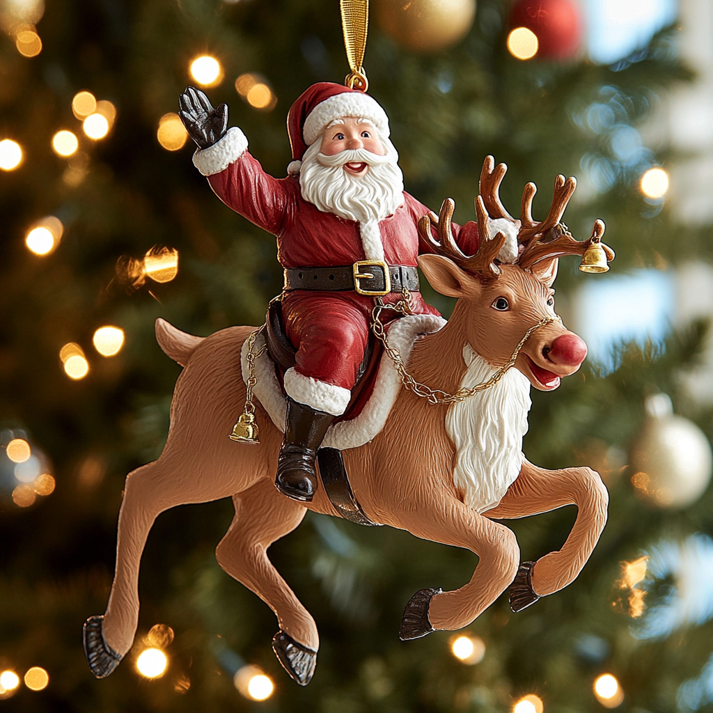 Reindeer Santa CP2811017CL Christmas Ornament