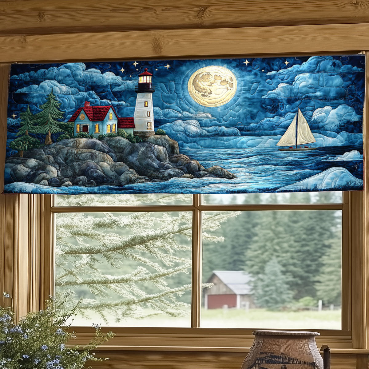 Guided By Starlight WJ0906029CL Quilted Valance