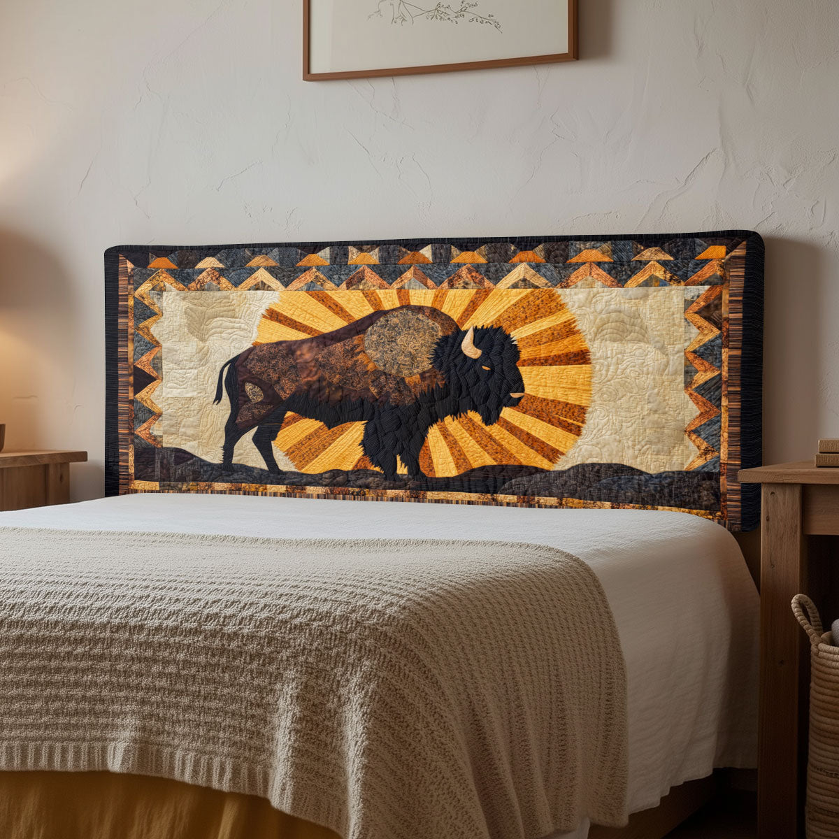Bison Native American CW1212004CL Quilted Headboard Slipcover
