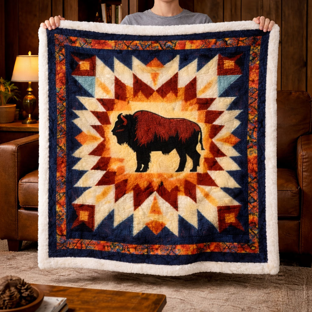 Majestic Bison Star KL0302003CL Faux Fur Throw Blanket